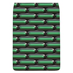 Green 3d Rectangles Pattern Removable Flap Cover (l)