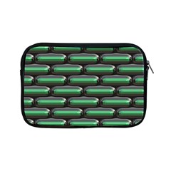 Green 3d Rectangles Pattern Apple Ipad Mini Zipper Case