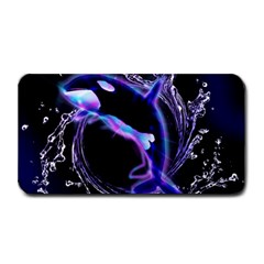 Orca With Glowing Line Jumping Out Of A Circle Mad Of Water Medium Bar Mats