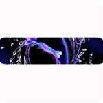 Orca With Glowing Line Jumping Out Of A Circle Mad Of Water Large Bar Mats 32 x8.5  Bar Mat