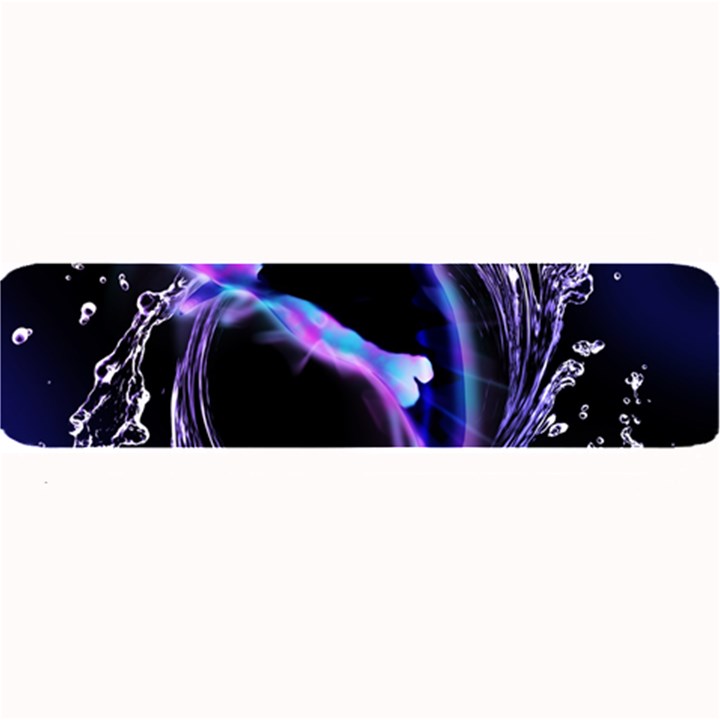 Orca With Glowing Line Jumping Out Of A Circle Mad Of Water Large Bar Mats