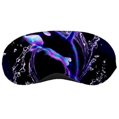 Orca With Glowing Line Jumping Out Of A Circle Mad Of Water Sleeping Masks by FantasyWorld7