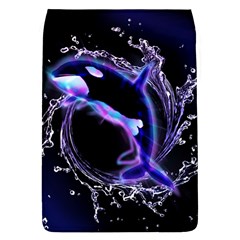 Orca With Glowing Line Jumping Out Of A Circle Mad Of Water Flap Covers (l)  by FantasyWorld7