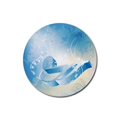 Music Rubber Round Coaster (4 Pack)  by FantasyWorld7