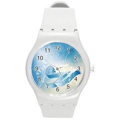 Music Round Plastic Sport Watch (m)