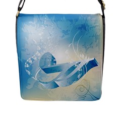 Music Flap Messenger Bag (l)  by FantasyWorld7