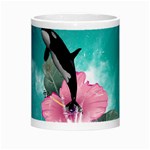 Orca Jumping Out Of A Flower With Waterfalls Morph Mugs Center