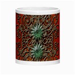 Wonderful Floral Elements On Soft Red Background Morph Mugs Center