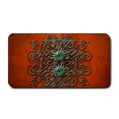 Wonderful Floral Elements On Soft Red Background Medium Bar Mats by FantasyWorld7