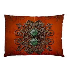 Wonderful Floral Elements On Soft Red Background Pillow Cases (two Sides)