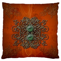 Wonderful Floral Elements On Soft Red Background Standard Flano Cushion Cases (two Sides)  by FantasyWorld7