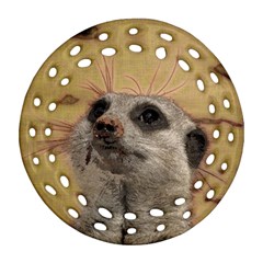 Meerkat 2 Round Filigree Ornament (2side)