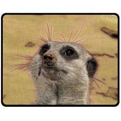 Meerkat 2 Double Sided Fleece Blanket (medium) 