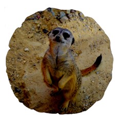 Lovely Meerkat 515p Large 18  Premium Round Cushions