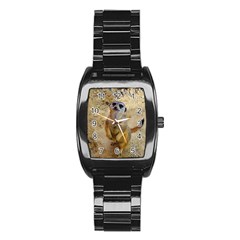 Lovely Meerkat 515p Stainless Steel Barrel Watch