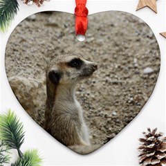 Adorable Meerkat Ornament (heart) 