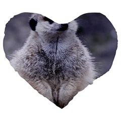 Adorable Meerkat 03 Large 19  Premium Heart Shape Cushions