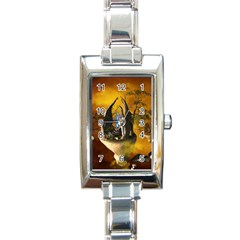 The Forgotten World In The Sky Rectangle Italian Charm Watches