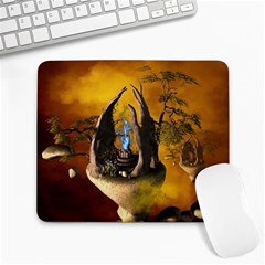 The Forgotten World In The Sky Large Mousepads by FantasyWorld7