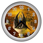 The Forgotten World In The Sky Wall Clocks (Silver)  Front