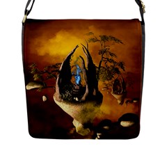 The Forgotten World In The Sky Flap Messenger Bag (l)  by FantasyWorld7