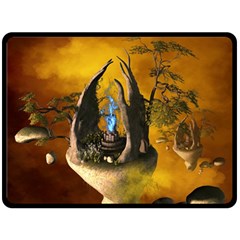 The Forgotten World In The Sky Double Sided Fleece Blanket (large) 