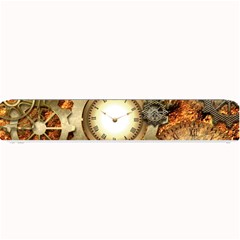 Steampunk, Wonderful Steampunk Design With Clocks And Gears In Golden Desing Small Bar Mats by FantasyWorld7