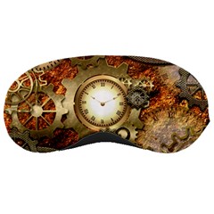 Steampunk, Wonderful Steampunk Design With Clocks And Gears In Golden Desing Sleeping Masks by FantasyWorld7