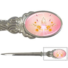 Wonderful Flowers With Butterflies And Diamond In Soft Pink Colors Letter Openers