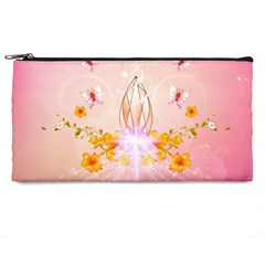 Wonderful Flowers With Butterflies And Diamond In Soft Pink Colors Pencil Cases by FantasyWorld7