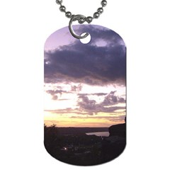  Sunset Over The Valley Dog Tag (one Side) by canvasngiftshop