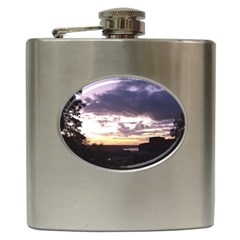  Sunset Over The Valley Hip Flask (6 Oz)