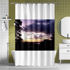  Sunset Over The Valley Shower Curtain 48  X 72  (small)  by canvasngiftshop