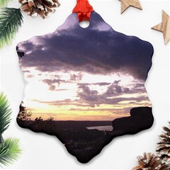  Sunset Over The Valley Snowflake Ornament (2-side) by canvasngiftshop