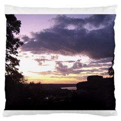  Sunset Over The Valley Large Flano Cushion Cases (one Side) 