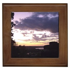  Sunset Over The Valley Framed Tiles