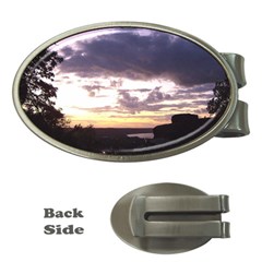  Sunset Over The Valley Money Clips (oval)  by canvasngiftshop