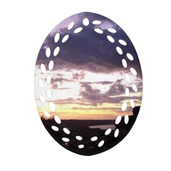  Sunset Over The Valley Ornament (oval Filigree) 