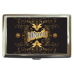 Music The Word With Wonderful Decorative Floral Elements In Gold Cigarette Money Cases