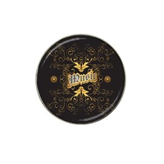 Music The Word With Wonderful Decorative Floral Elements In Gold Hat Clip Ball Marker (4 Pack)