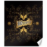 Music The Word With Wonderful Decorative Floral Elements In Gold Canvas 8  x 10  8.15 x9.66  Canvas - 1