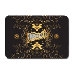 Music The Word With Wonderful Decorative Floral Elements In Gold Plate Mats