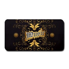 Music The Word With Wonderful Decorative Floral Elements In Gold Medium Bar Mats