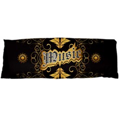 Music The Word With Wonderful Decorative Floral Elements In Gold Body Pillow Cases (dakimakura) 