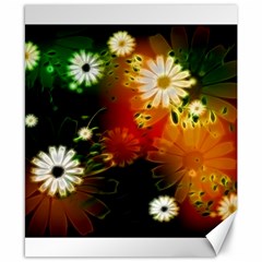 Awesome Flowers In Glowing Lights Canvas 8  X 10 