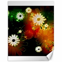 Awesome Flowers In Glowing Lights Canvas 12  X 16  