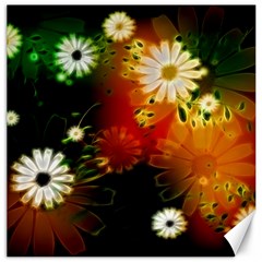 Awesome Flowers In Glowing Lights Canvas 16  X 16  