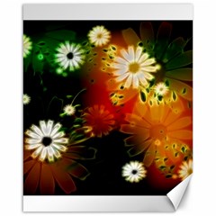 Awesome Flowers In Glowing Lights Canvas 16  X 20  