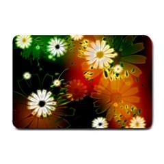 Awesome Flowers In Glowing Lights Small Doormat 