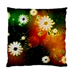 Awesome Flowers In Glowing Lights Standard Cushion Case (one Side) 